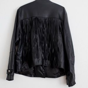 Fringe Faux Leather jacket